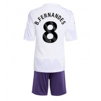 Manchester United Bruno Fernandes #8 Replika babykläder Bortaställ Barn 2025-26 Kortärmad (+ korta byxor)